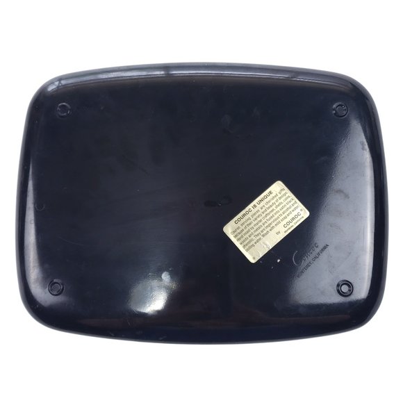 Vintage Couroc Love Tennis Tray Inlaid Wood Oval 12.75 x 9.5 Mid Century Modern - Picture 7 of 8